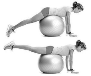 Back Fat Exercise - Reverse-hip-raise-with-an-exercise-ball