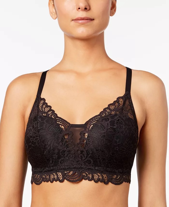 Bali, Intimates & Sleepwear, Bali Double Support Tailored Wireless Lace  Up Front Bra 382 In Black Size 36d