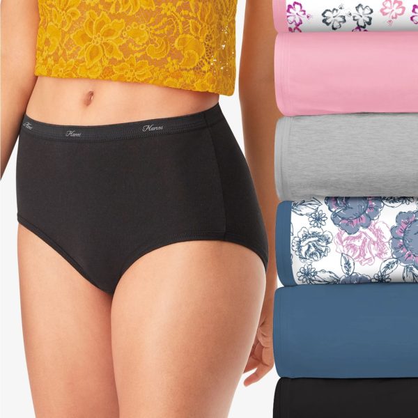 Hanes Women's 6-Pk. Assorted Floral Cool Comfort Brief Underwear
