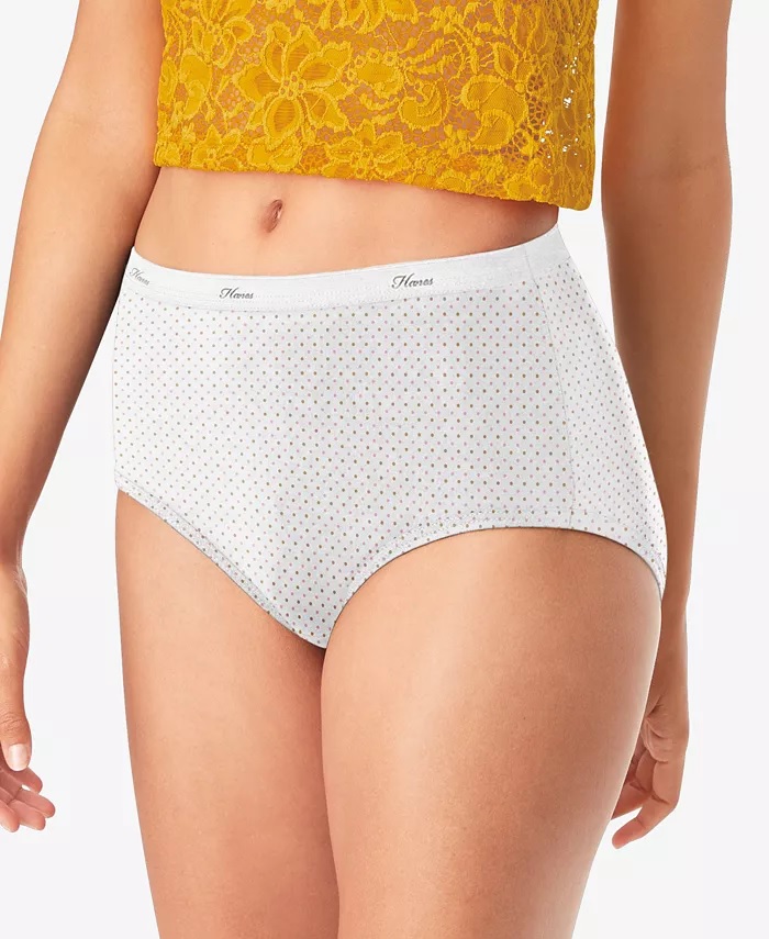 Hanes Women's 6-Pk. Assorted Floral Cool Comfort Cotton Brief Underwear
